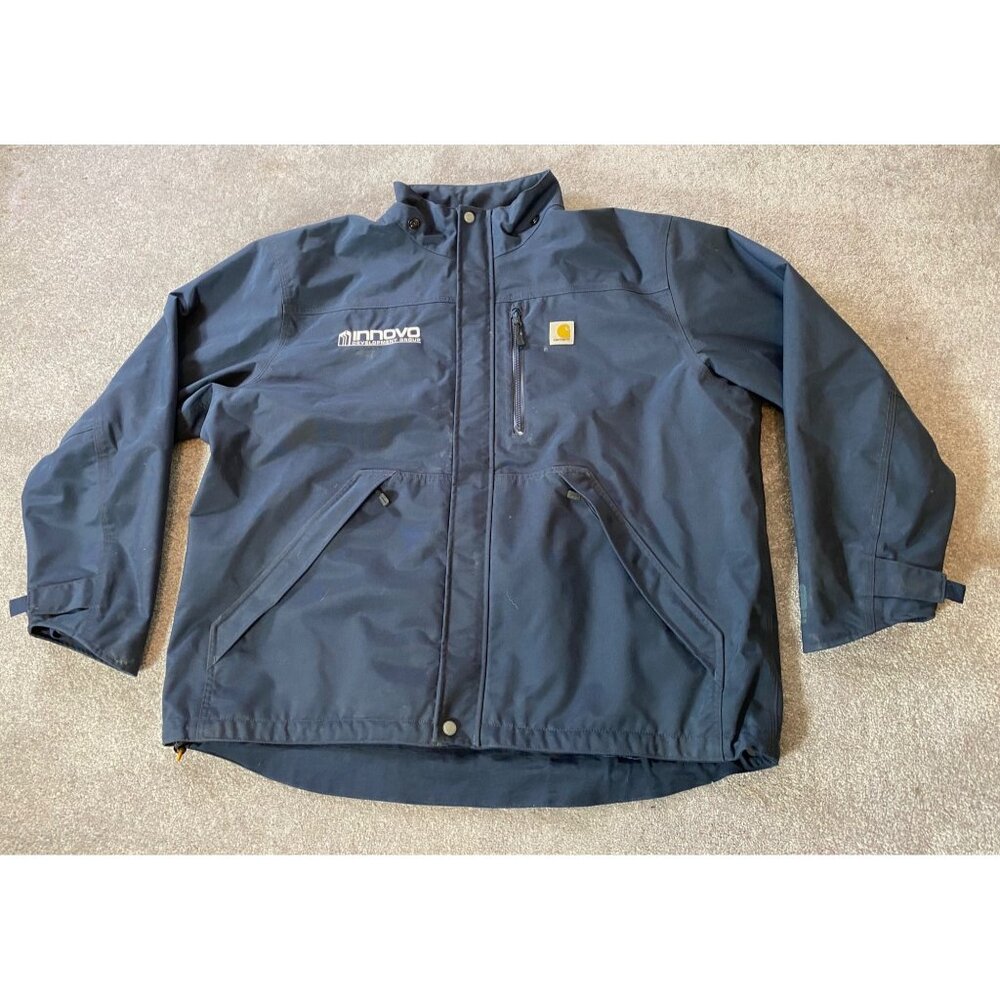 Carhartt Blue Work Jacket Insulated Shoreline 100325 Storm Defender XL Regular